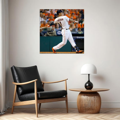 Carlos Correa Baseball Poster Mlb Player Wall Art Houston Astros Sports Print - xonomax