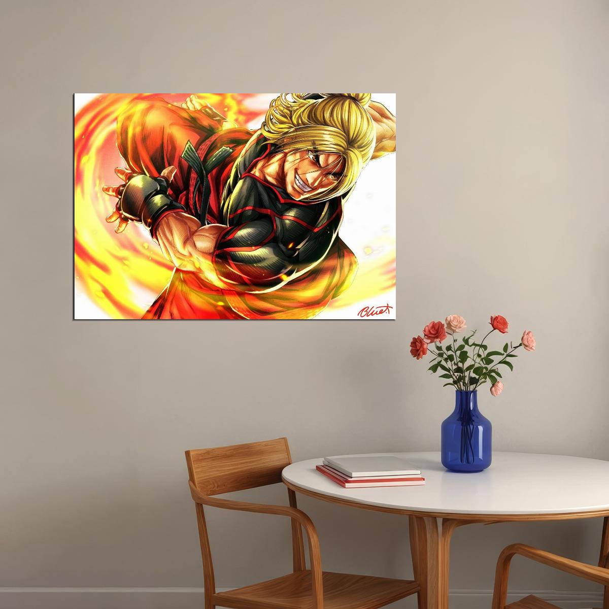 Street Fighter Ken Fighting Video Game Poster Gamer Wall Art