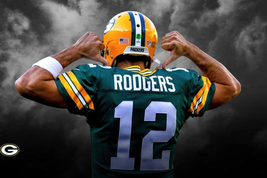 Aaron Rodgers Green Bay Packers Poster Nfl Quarterback Wall Art Sports Print - xonomax