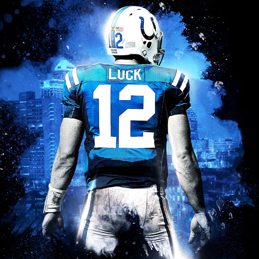 Andrew Luck Indianapolis Colts Football Poster Nfl Quarterback Wall Art Motivational Sports Print - xonomax