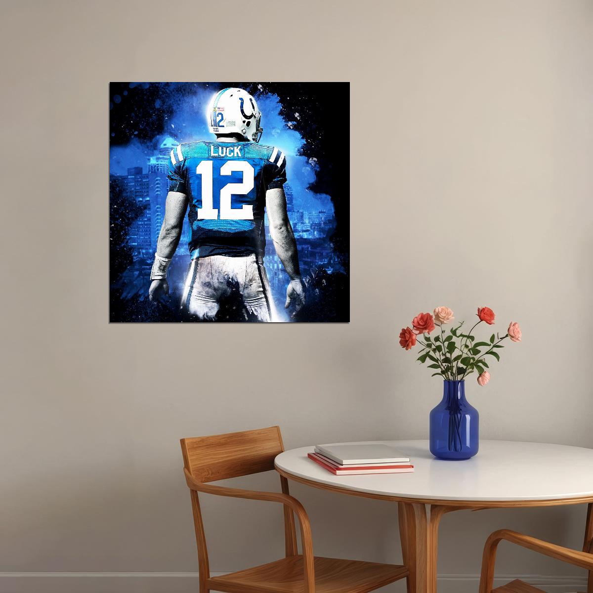 Andrew Luck Indianapolis Colts Football Poster Nfl Quarterback Wall Art Motivational Sports Print - xonomax