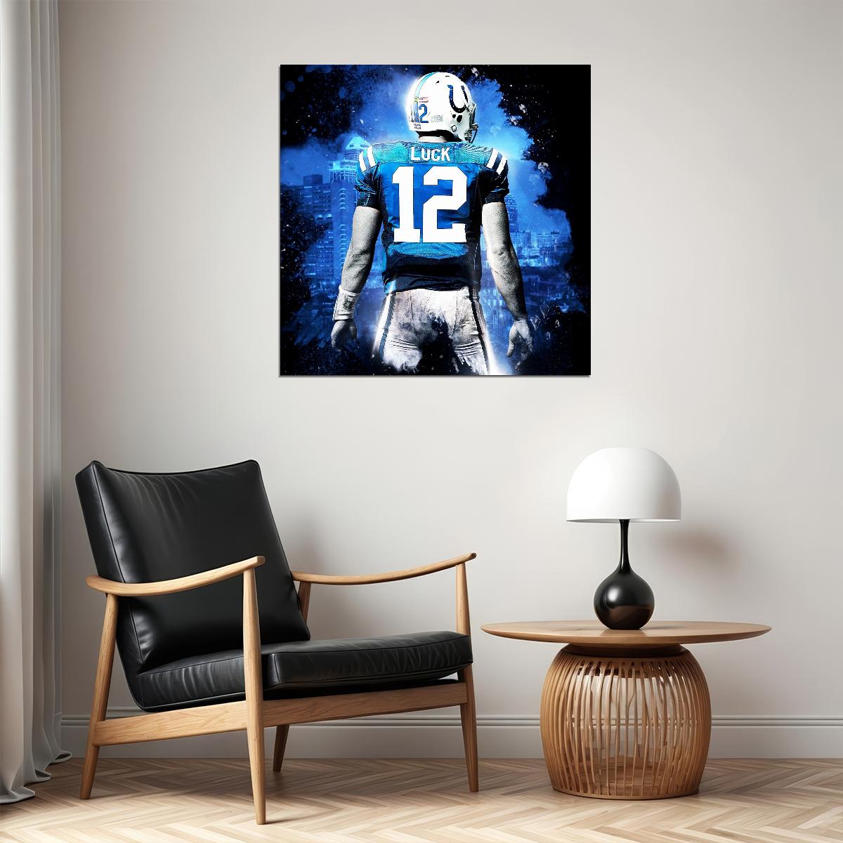 Andrew Luck Indianapolis Colts Football Poster Nfl Quarterback Wall Art Motivational Sports Print - xonomax
