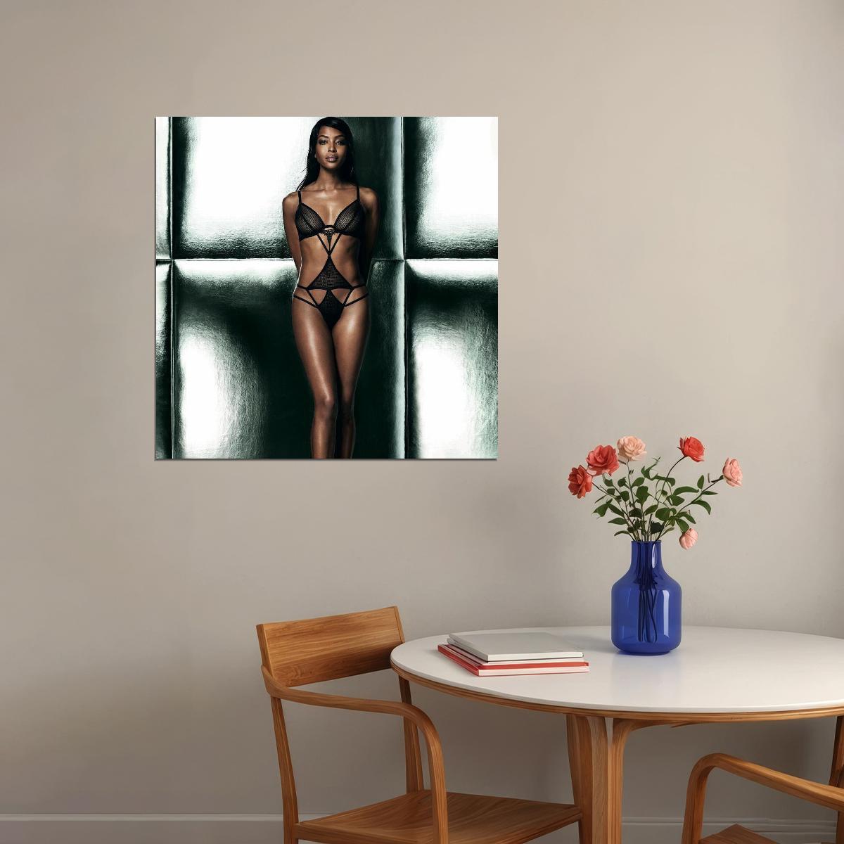 Naomi Campbell Sexy Mode Poster Iconic Supermodel Wall Art