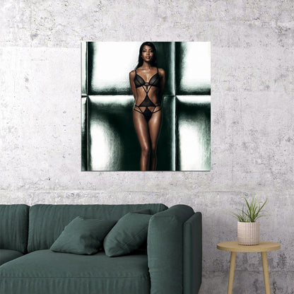 Naomi Campbell Sexy Mode Poster Iconic Supermodel Wall Art