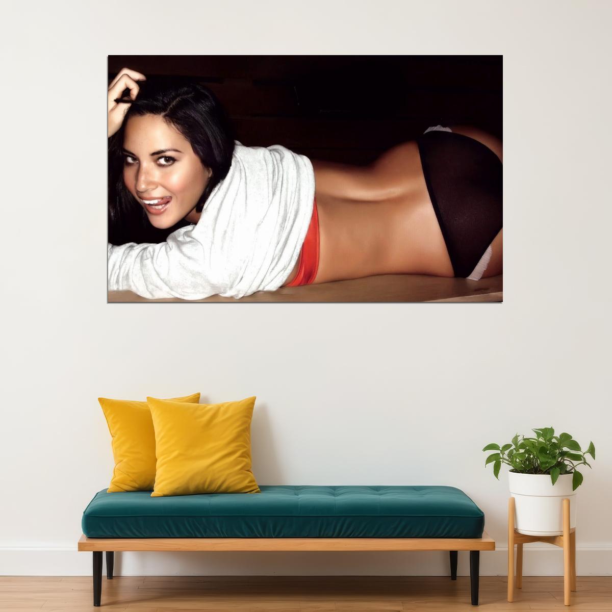 Sexy Model Olivia Munn Beautiful Girl Poster Stunning Beauty Wall Print