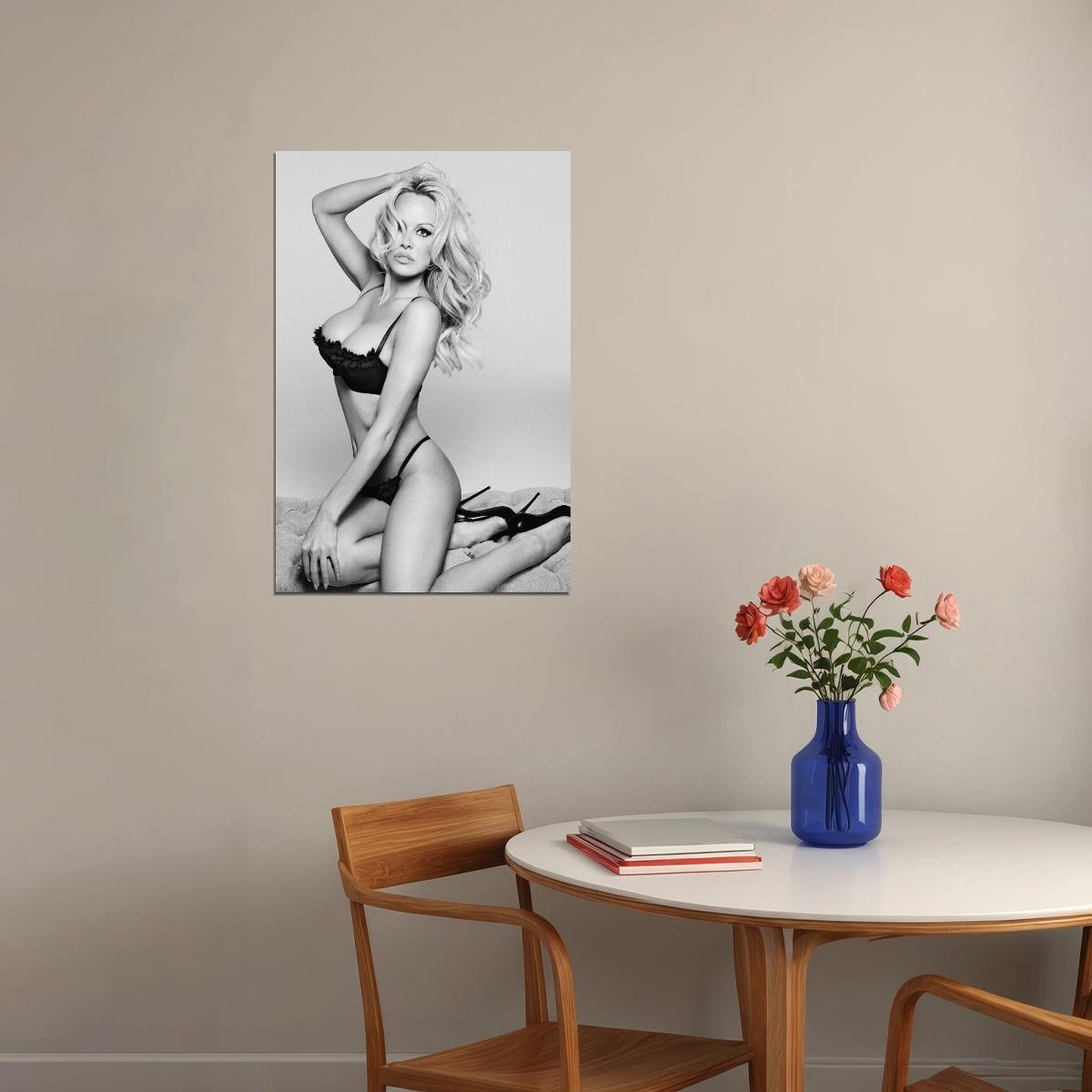 Pamela Anderson Bikini Model Photoshoot Poster Stunning 80s 90s Actress Wall Print