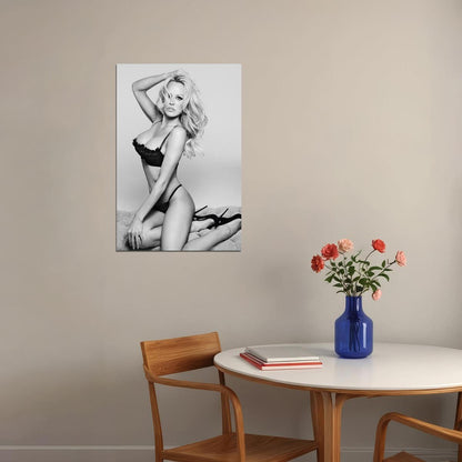 Pamela Anderson Bikini Model Photoshoot Poster Stunning 80s 90s Actress Wall Print