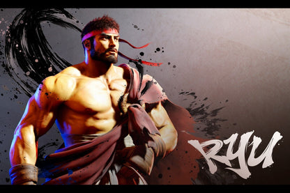 Street Fighter Ryu Fighting Video Game Poster Gamer Wall Art