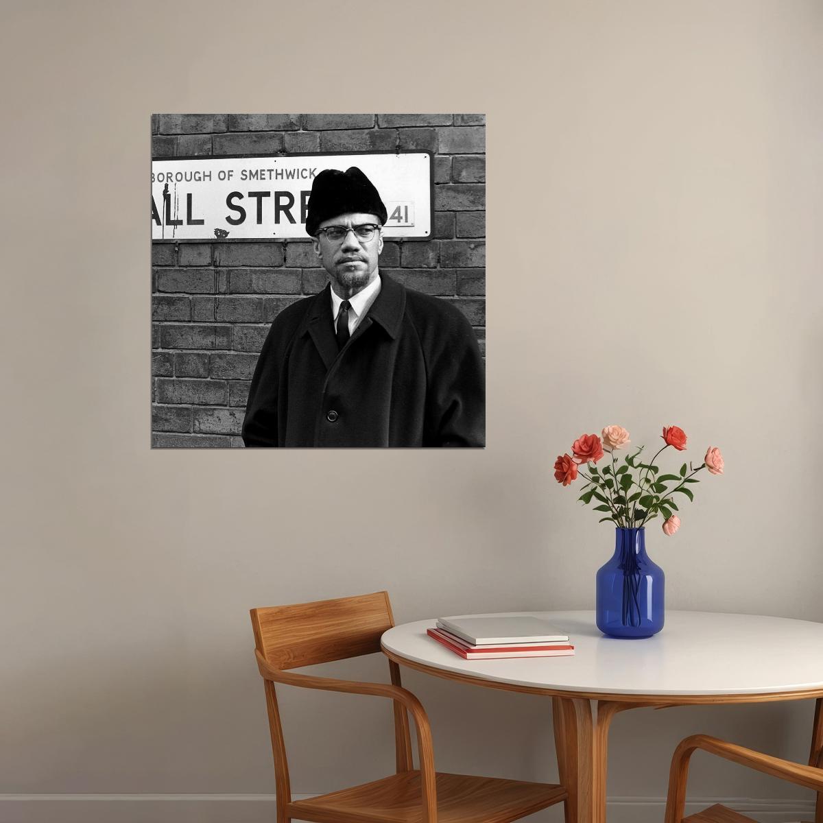 Malcolm X Black Empowerment Poster Social Justice Wall Print