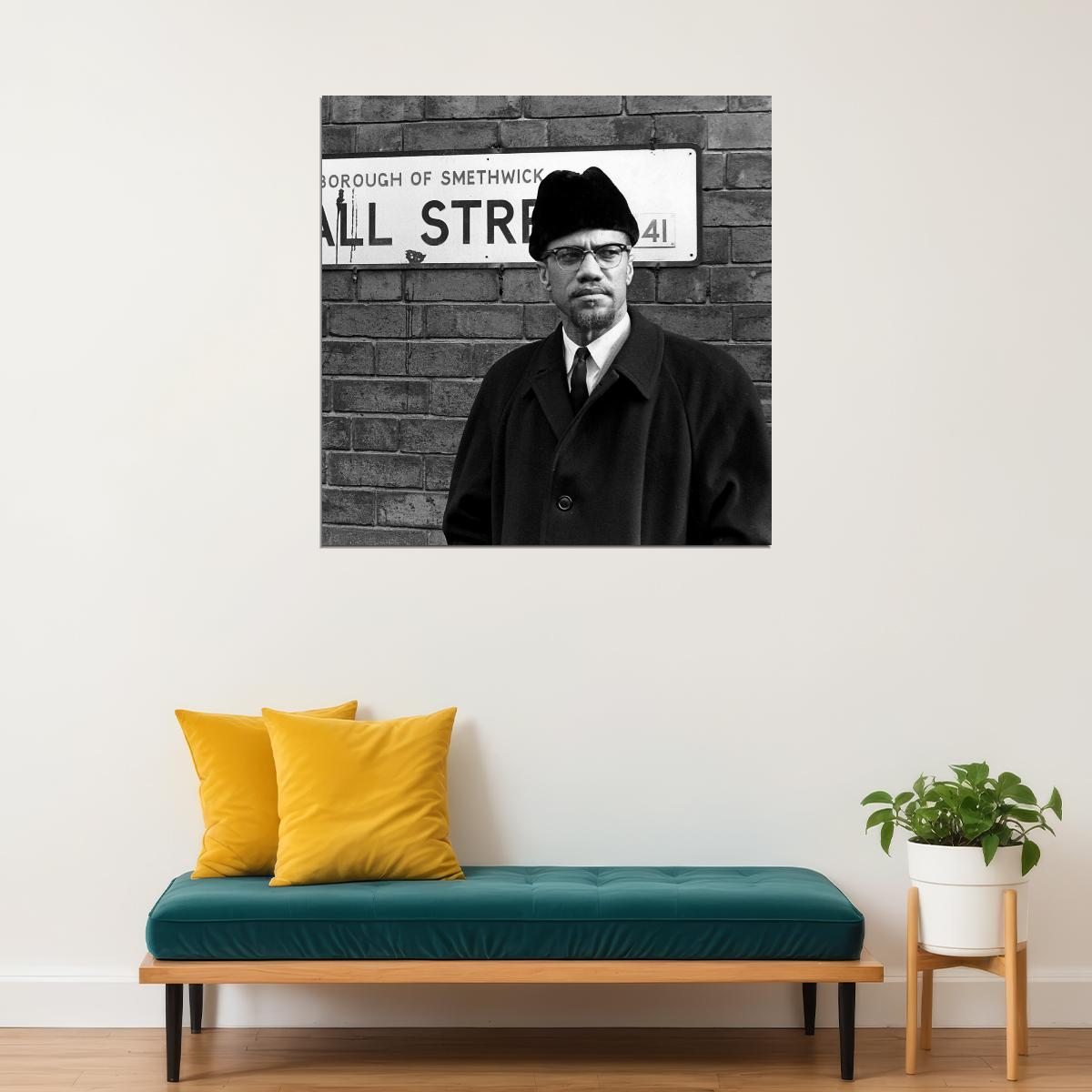 Malcolm X Black Empowerment Poster Social Justice Wall Print