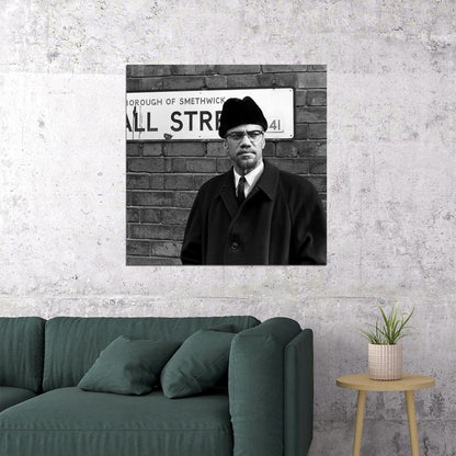 Malcolm X Black Empowerment Poster Social Justice Wall Print