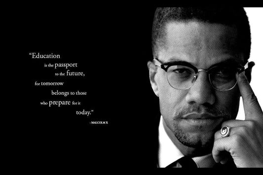 Malcolm X Quote Civil Rights Leader Poster Inspirational Wall Art