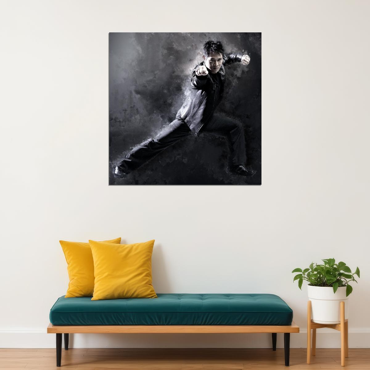 Jet Li Poster Action Movie Star Actor Martial Arts Wall Art