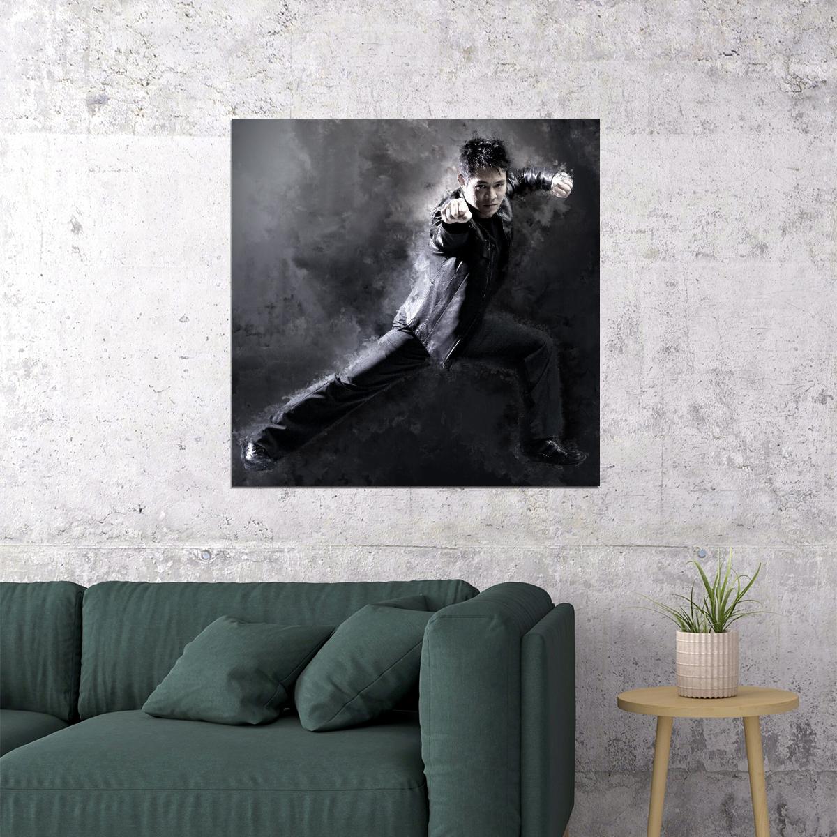 Jet Li Poster Action Movie Star Actor Martial Arts Wall Art