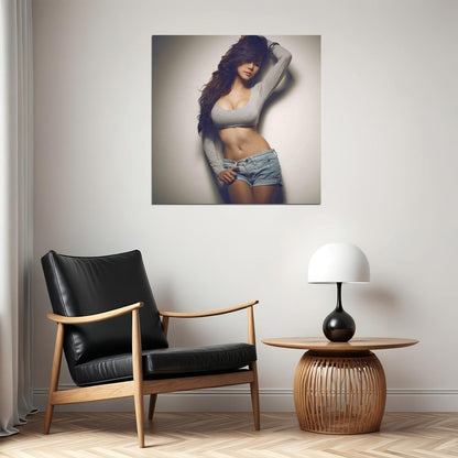 Sexy Super Model Girl Poster Stunning Fashion Beauty Wall Print