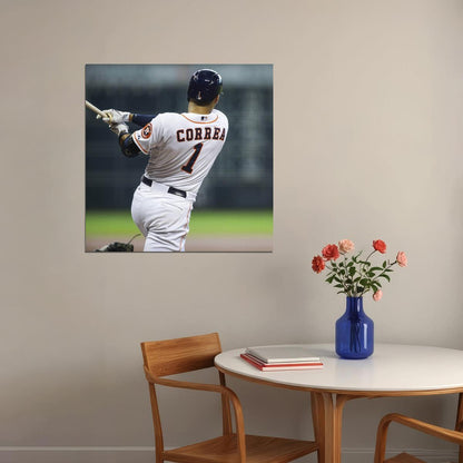 Carlos Correa Baseball Poster Mlb Player Wall Art Houston Astros Sports Print - xonomax