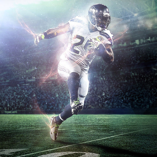 Seattle Seahawks Beast Mode Marshawn Lynch Nfl Poster Famous Running Back Motivational Sports Print
