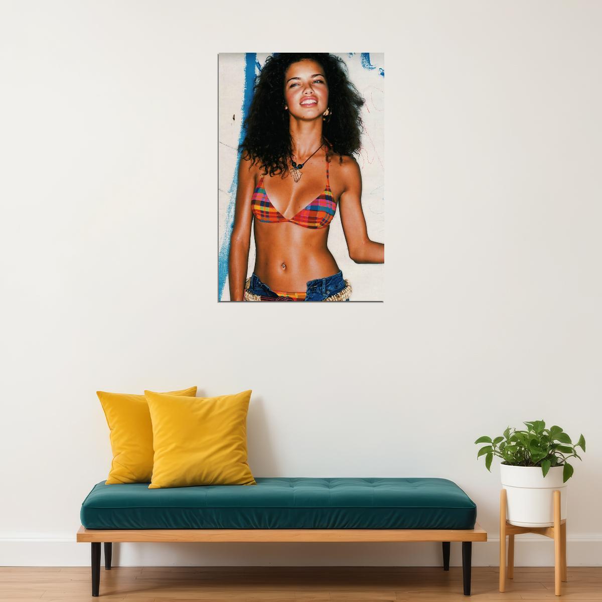 Adriana Lima Poster Supermodel Wall Art Fashion Icon Print