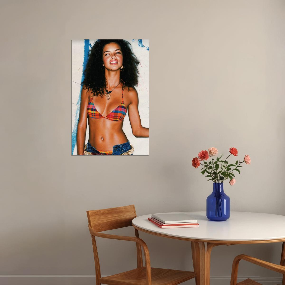 Adriana Lima Poster Supermodel Wall Art Fashion Icon Print