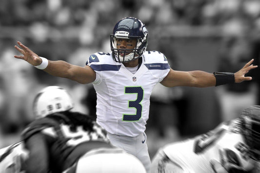 Seattle Seahawks Russell Wilson Nfl Poster Famous Quarterback Motivational Sports Print - xonomax