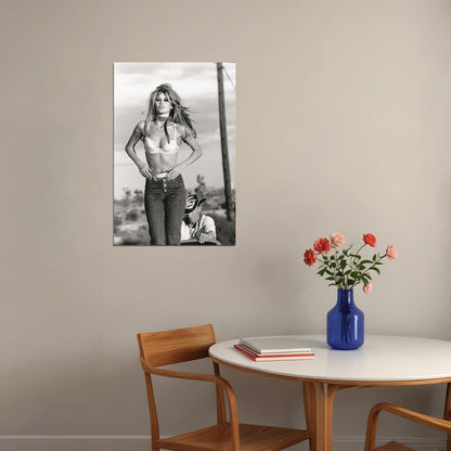 Claudia Schiffer Supermodel Poster Stunning Fashion Icon Wall Print