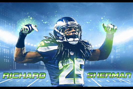 Seattle Seahawks Richard Sherman Nfl Poster Famous Cornerback Motivational Sports Print - xonomax