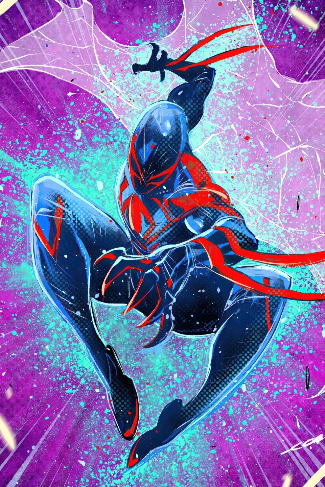 Spider-man 2099 Comic Book Poster Futuristic Hero Print