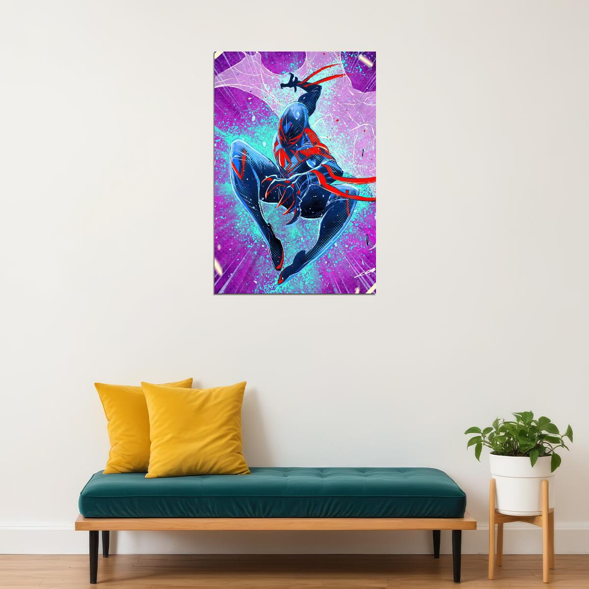 Spider-man 2099 Comic Book Poster Futuristic Hero Print