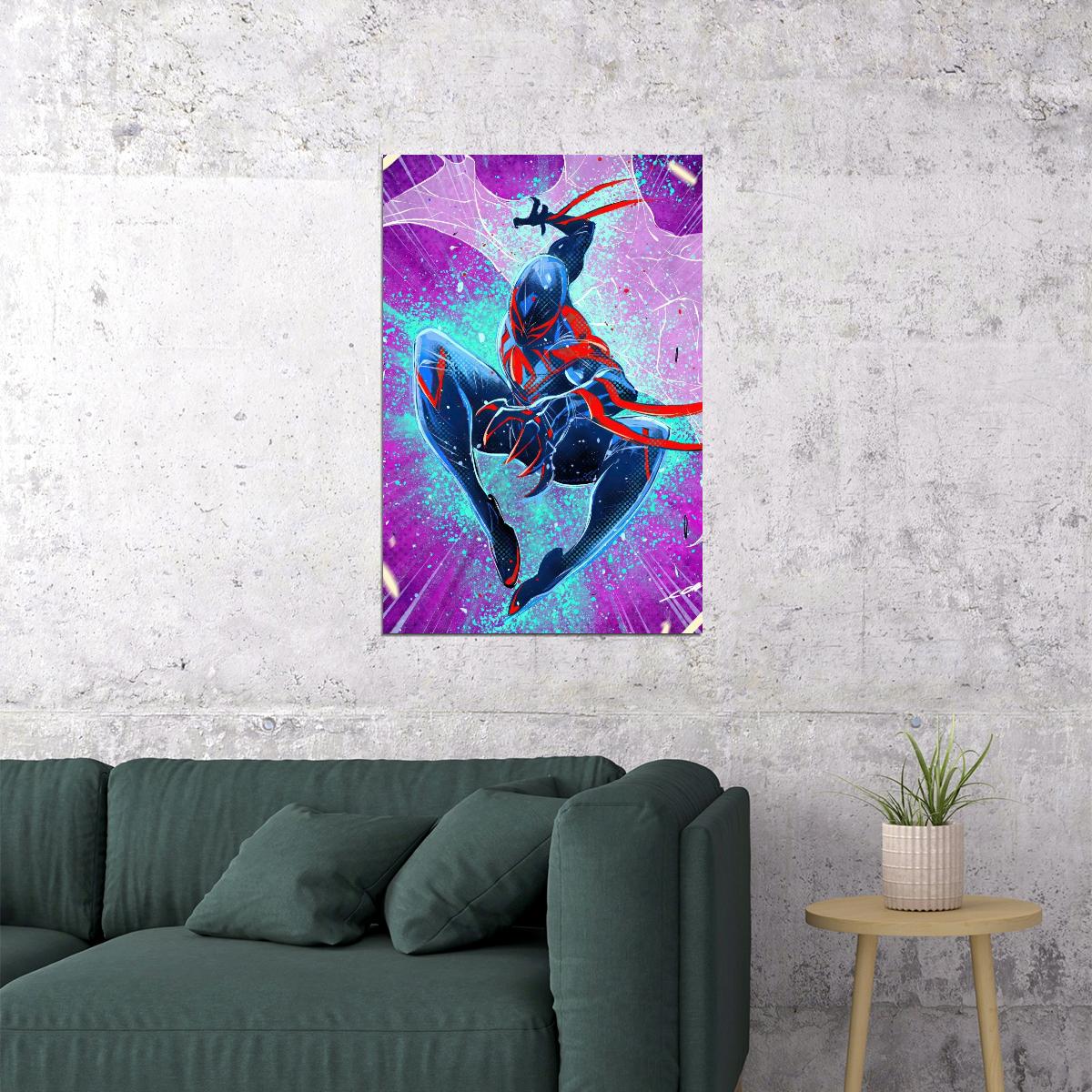 Spider-man 2099 Comic Book Poster Futuristic Hero Print