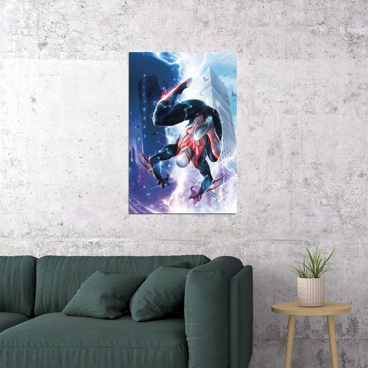 Spider-man 2099 Comic Book Poster Futuristic Hero Print