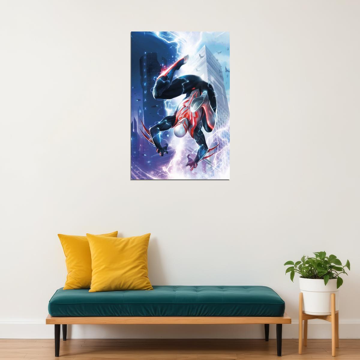 Spider-man 2099 Comic Book Poster Futuristic Hero Print