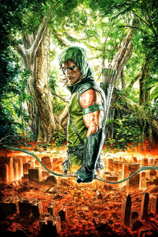 Green Arrow Oliver Queen Movie Poster Dc Comics Superhero Wall Art Comic Book Print - xonomax