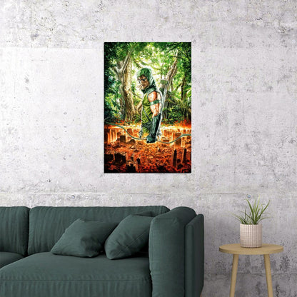 Green Arrow Oliver Queen Movie Poster Dc Comics Superhero Wall Art Comic Book Print - xonomax