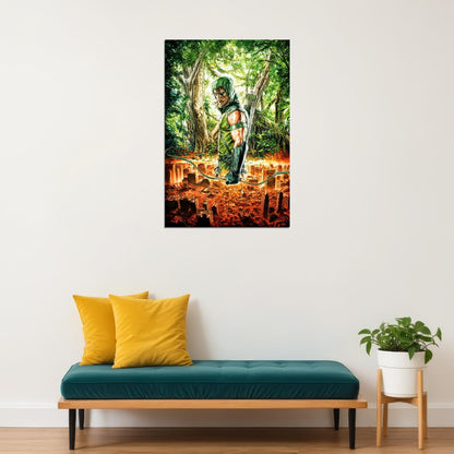 Green Arrow Oliver Queen Movie Poster Dc Comics Superhero Wall Art Comic Book Print - xonomax