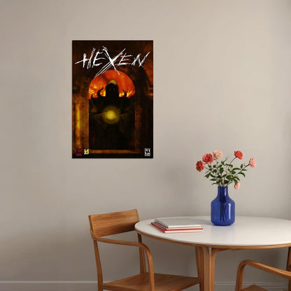 Hexen Video Game Poster Dark Fantasy Gaming Wall Art Classic Game Print