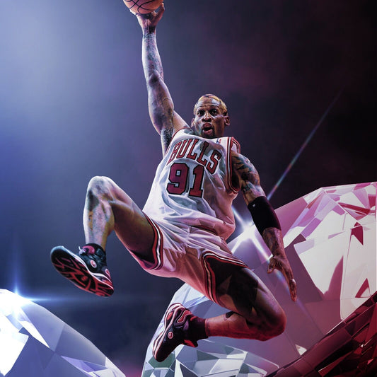 Dennis Rodman Basketball Poster Nba Legend Wall Art Chicago Bulls Sports Print - xonomax