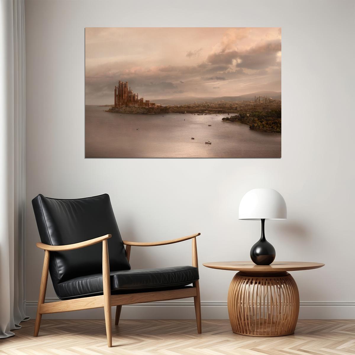 Game Of Thrones King's Landing Tv Series Poster Fantasy Drama Wall Art Hbo Show Print - xonomax