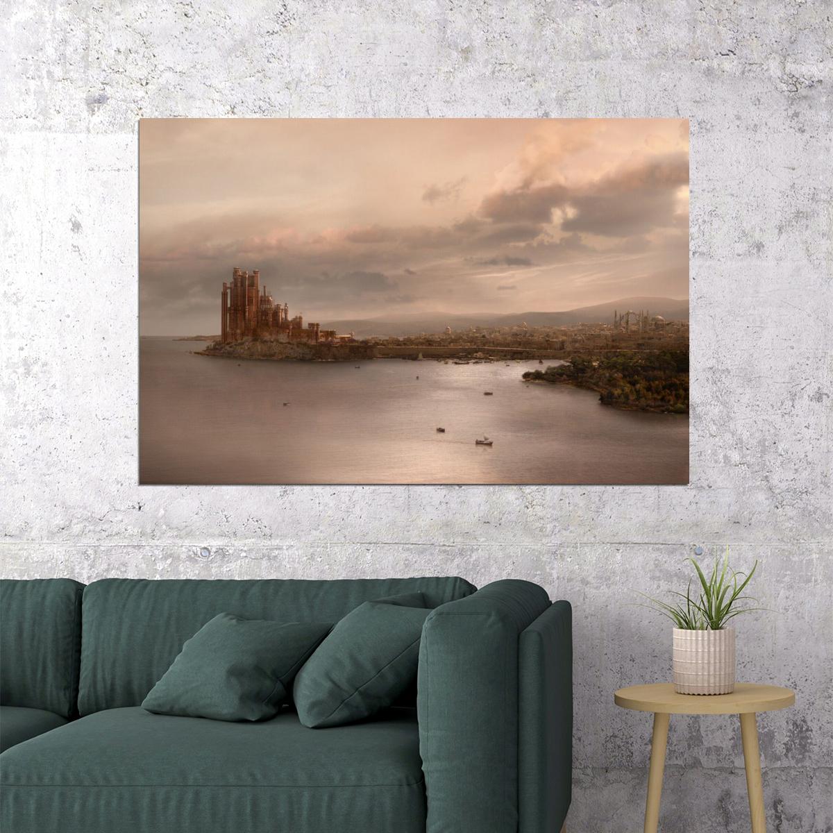 Game Of Thrones King's Landing Tv Series Poster Fantasy Drama Wall Art Hbo Show Print - xonomax