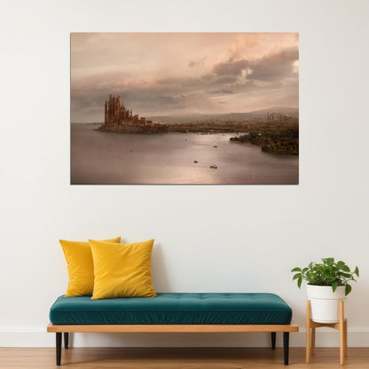 Game Of Thrones King's Landing Tv Series Poster Fantasy Drama Wall Art Hbo Show Print - xonomax