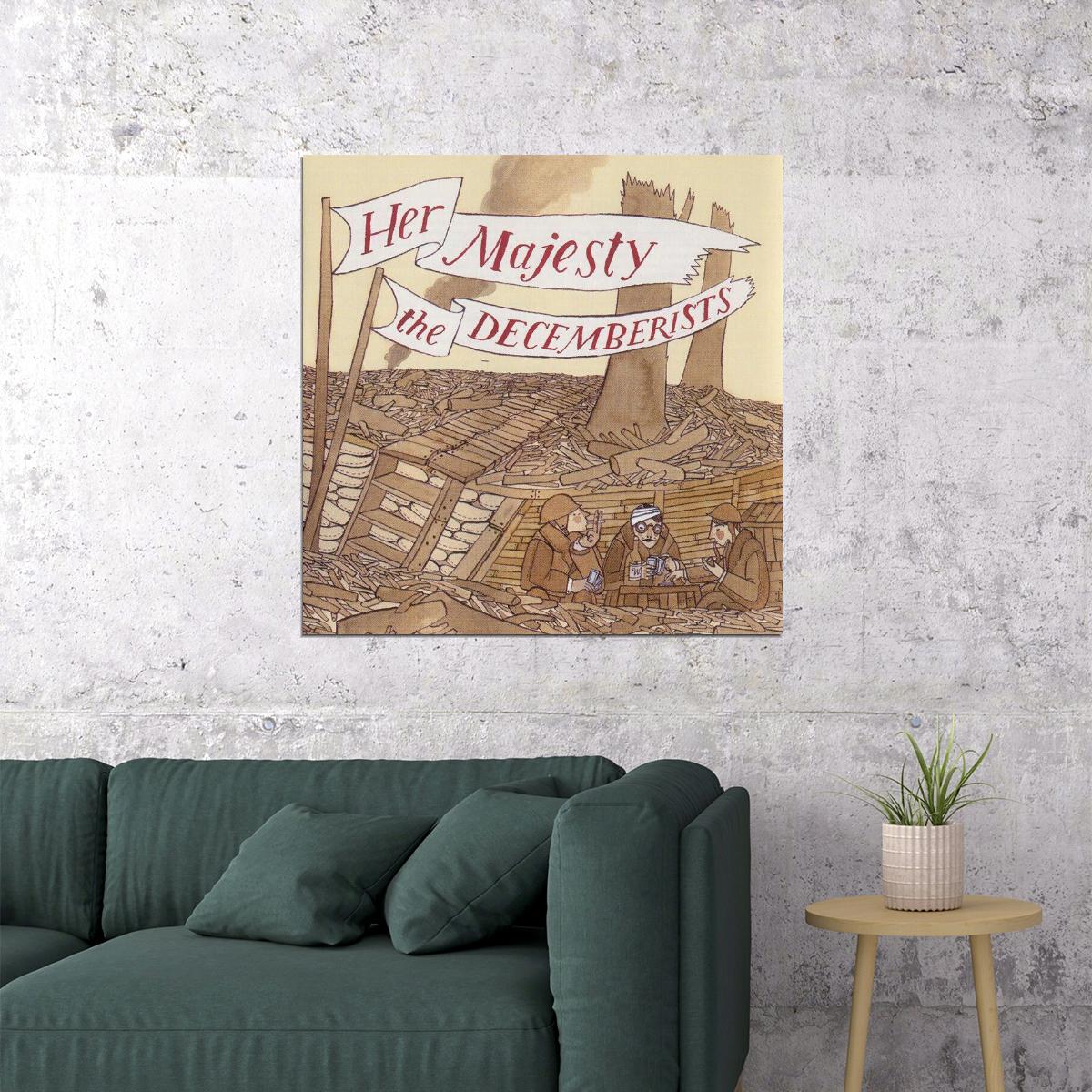 The Decemberists Her Majesty The Decemberists Cover Art Music Poster Iconic Indie Rock Band Print