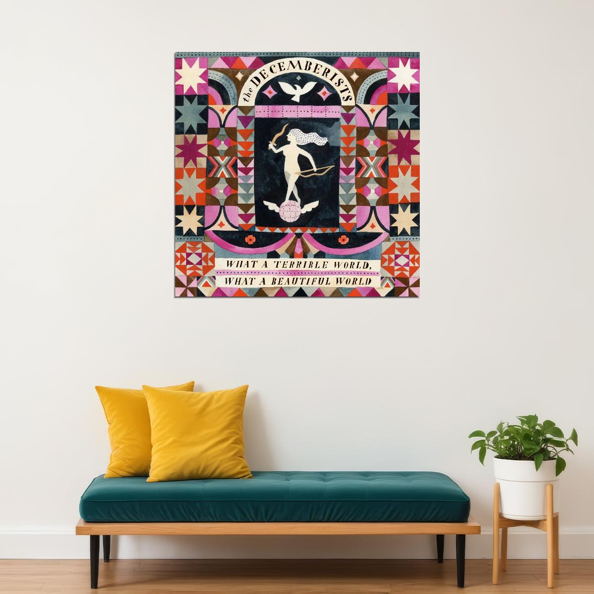 The Decemberists What A Terrible World Cover Art Music Poster Iconic Indie Rock Band Print