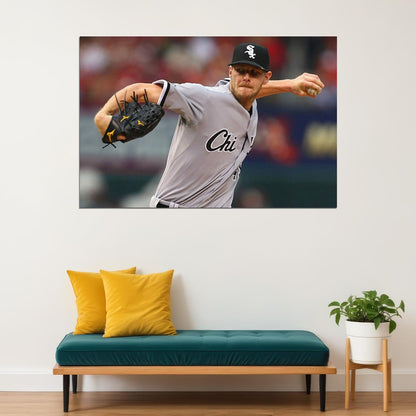 Chris Sale Baseball Poster Mlb Pitcher Wall Art Boston Red Sox Sports Print - xonomax