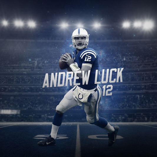 Andrew Luck Indianapolis Colts Football Poster Nfl Quarterback Wall Art Motivational Sports Print - xonomax
