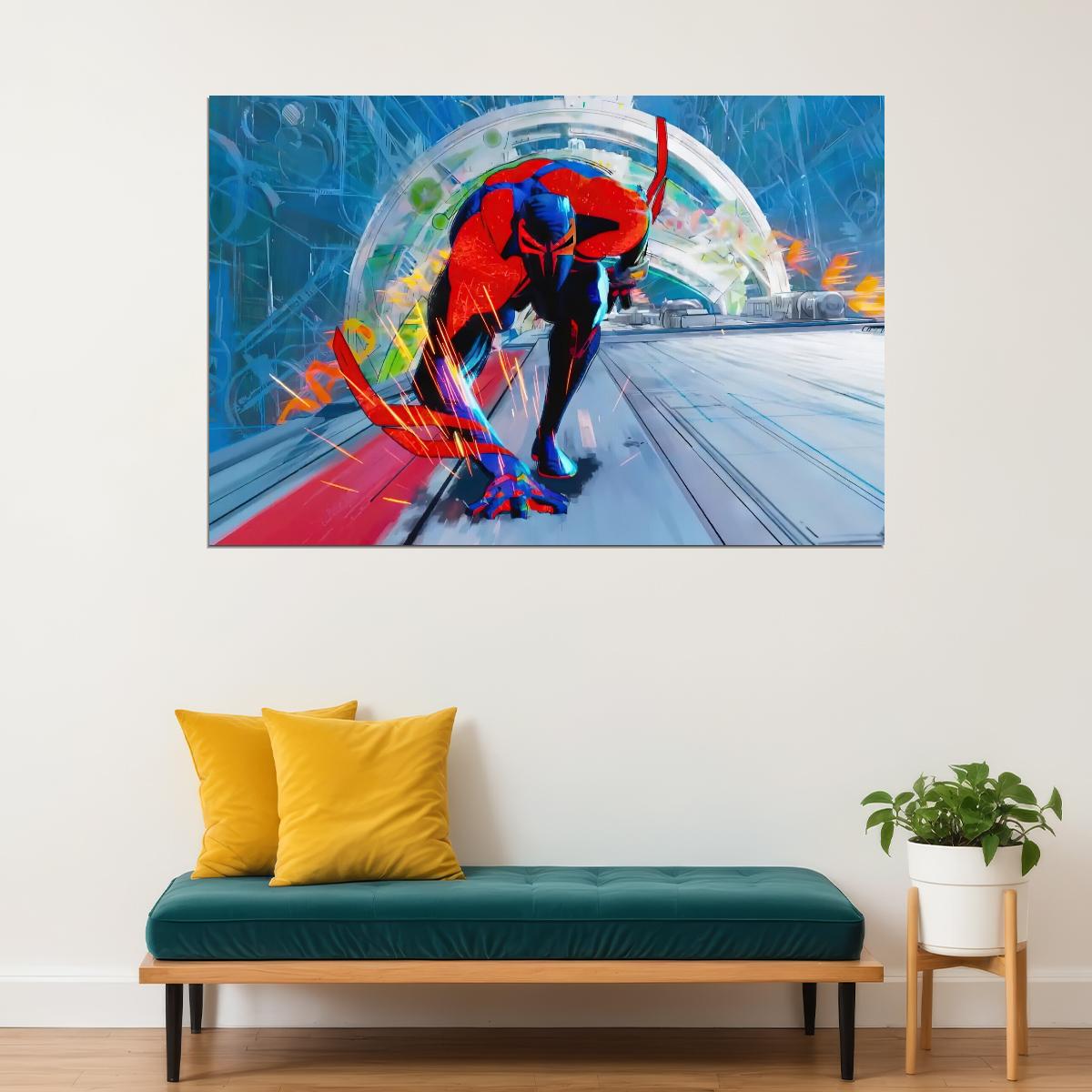 Spider-man 2099 Comic Book Poster Futuristic Hero Print