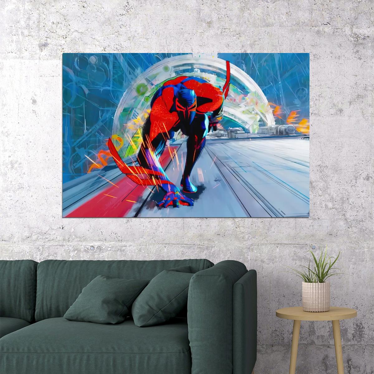 Spider-man 2099 Comic Book Poster Futuristic Hero Print