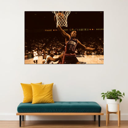 Dennis Rodman Basketball Poster Nba Legend Wall Art Chicago Bulls Sports Print - xonomax