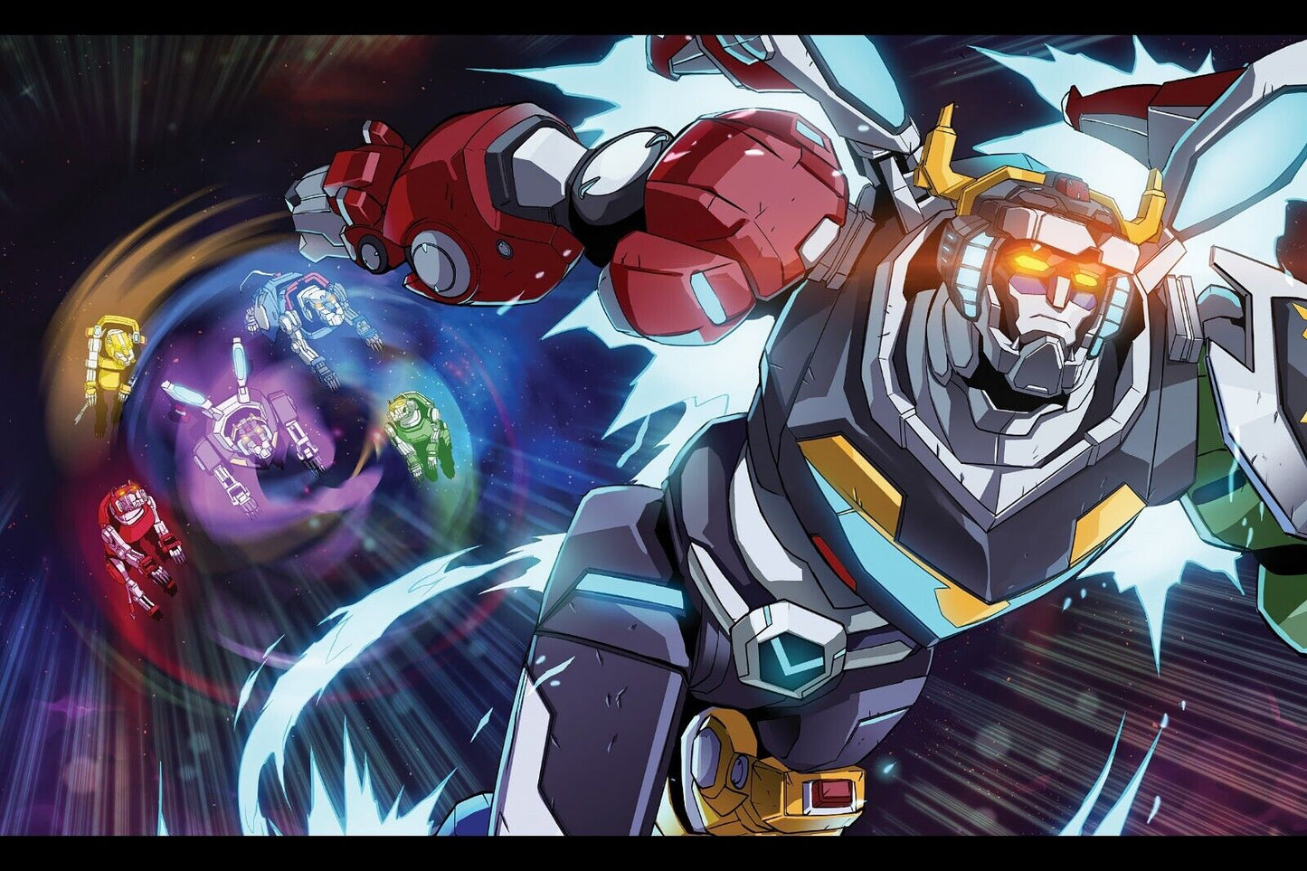 Voltron Legendary Defender Mecha Anime Poster Space Robot Sci-fi Art - xonomax