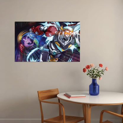 Voltron Legendary Defender Mecha Anime Poster Space Robot Sci-fi Art - xonomax