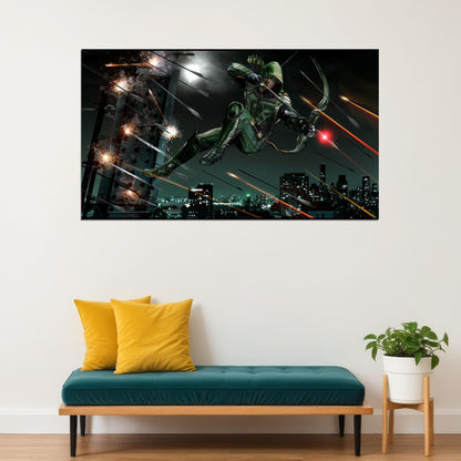 Green Arrow Oliver Queen Movie Poster Dc Comics Superhero Wall Art Comic Book Print - xonomax