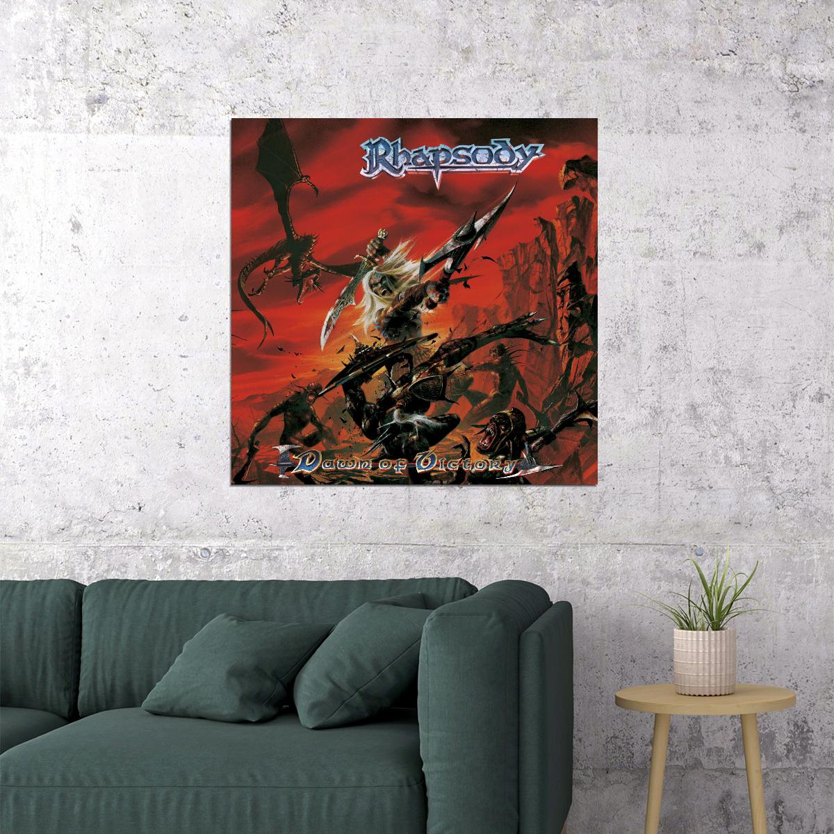 Rhapsody Album Cover Art Symphonic Metal Music Poster Famous Band Wall Print